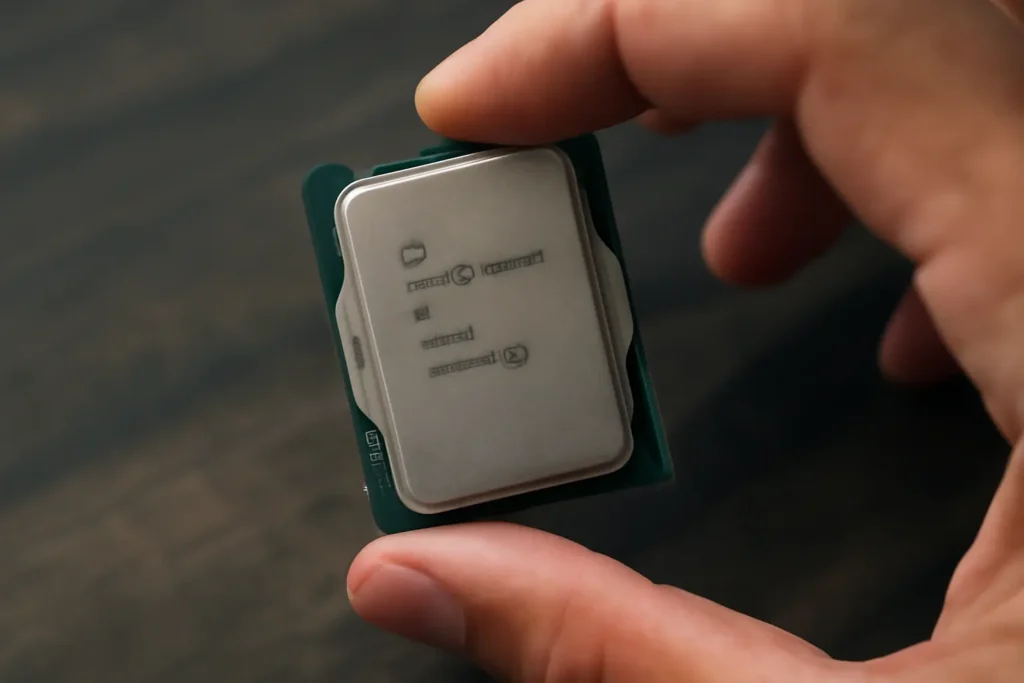 Close-up Intel Core i7-12700