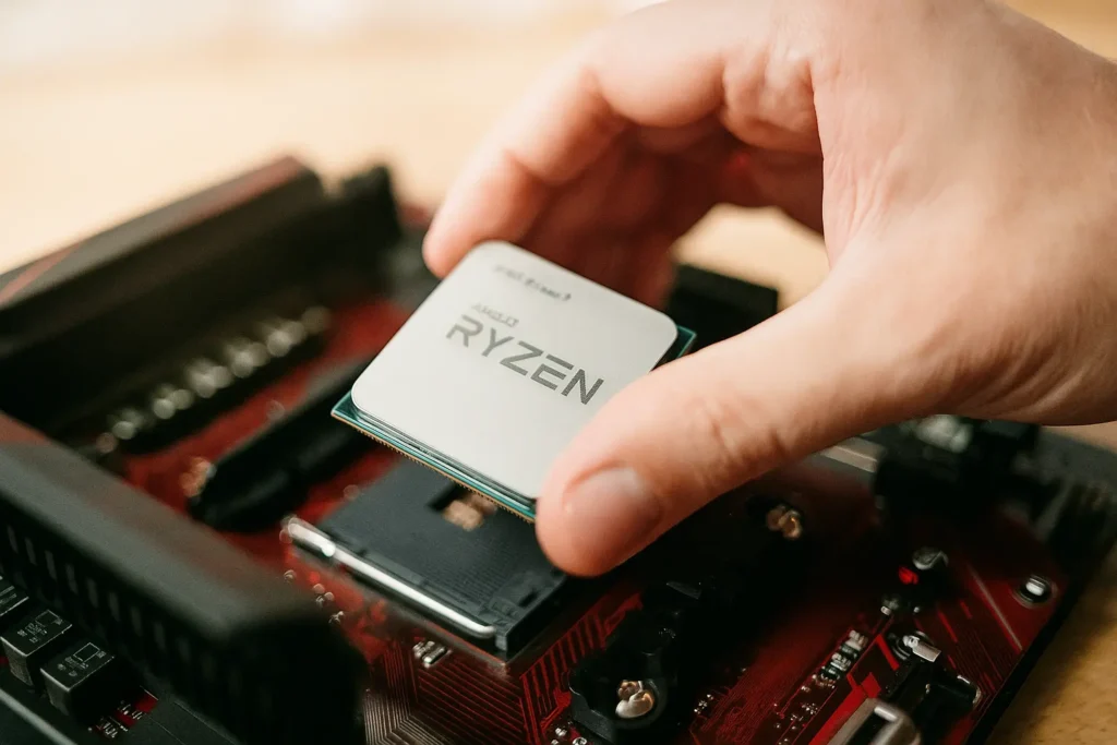 Close-up Processador AMD Ryzen 7 5700G