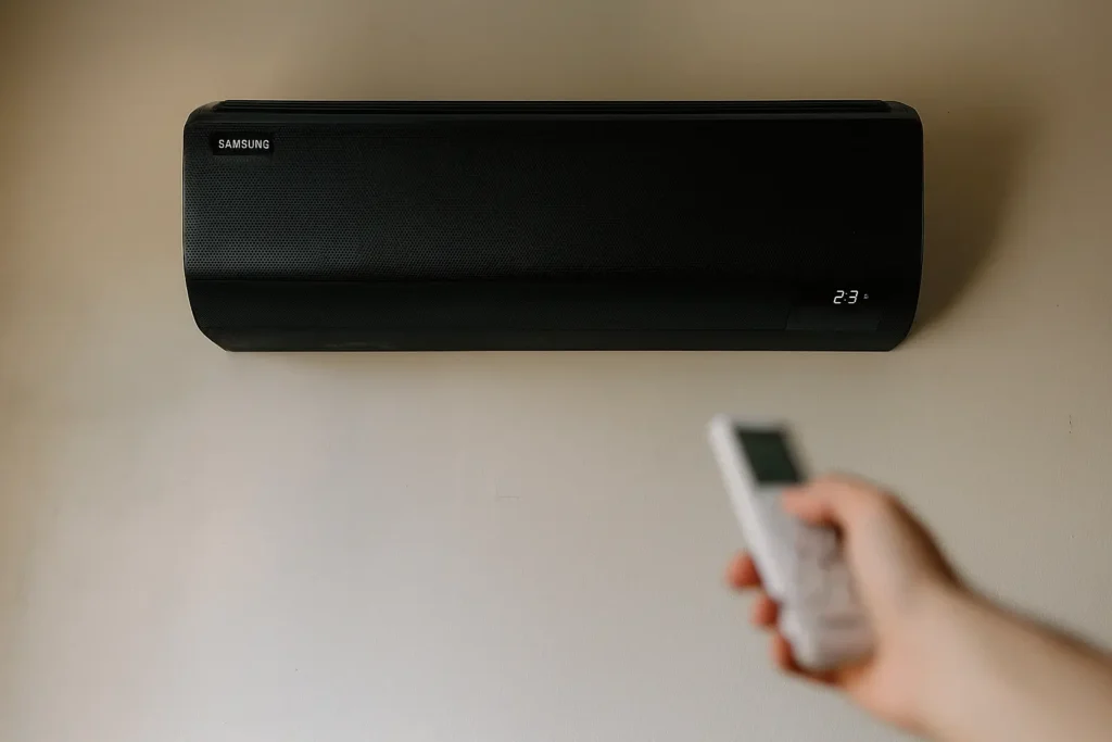 Foto feita durante o review Ar-condicionado Split Samsung WindFree 12000 BTUs