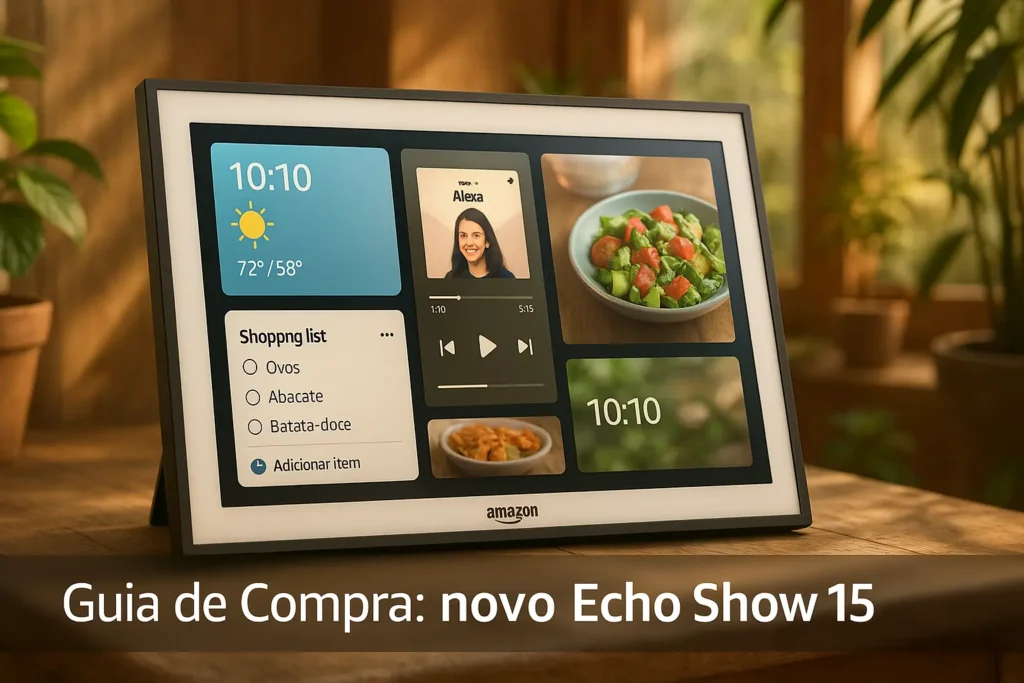 Guia de Compra: 5 Melhores Novo Echo Show 15 com Estoque no Brasil