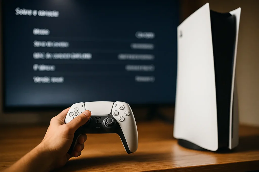 foto real do Console PlayStation 5