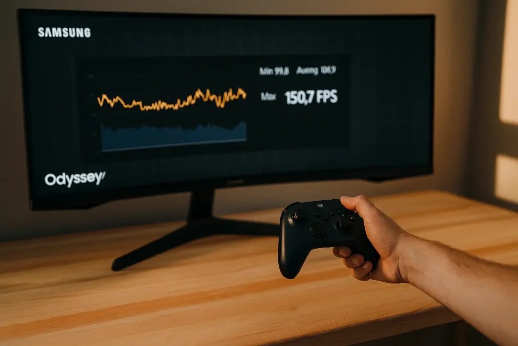 Foto real do Monitor Gamer Curvo Samsung