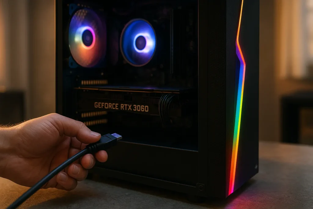 Foto real do PC Gamer RTX 3060