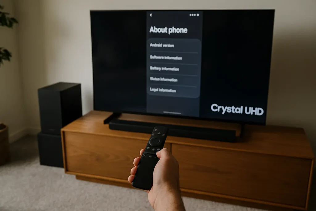Foto real do Samsung Combo Smart Big TV 75 Crystal UHD 4K