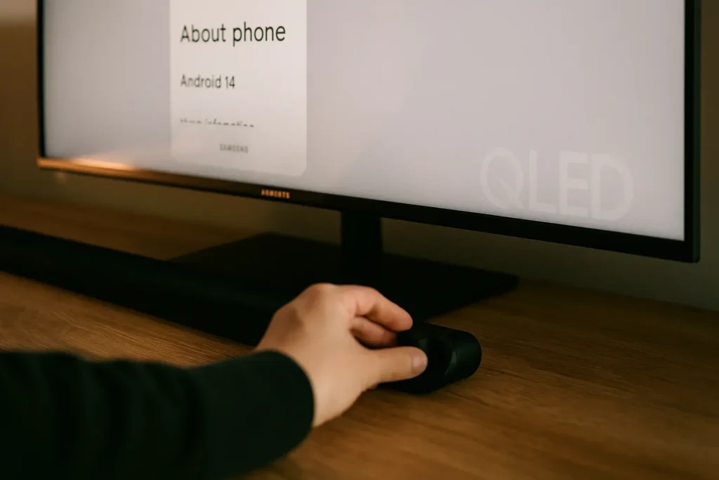 Foto real do Smart TV QLED 65