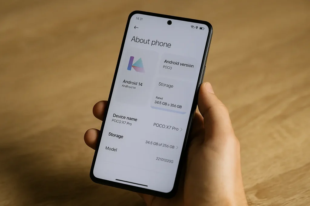 Foto Real do Smartphone Xiaomi POCO X7 Pro
