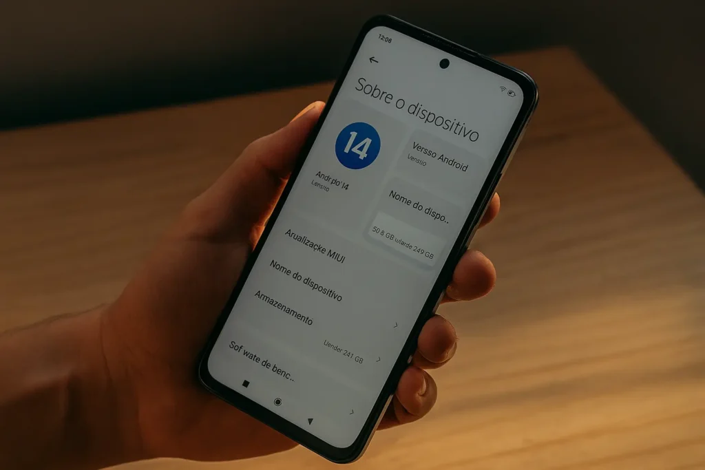 foto real do Smartphone Xiaomi Redmi Note 14