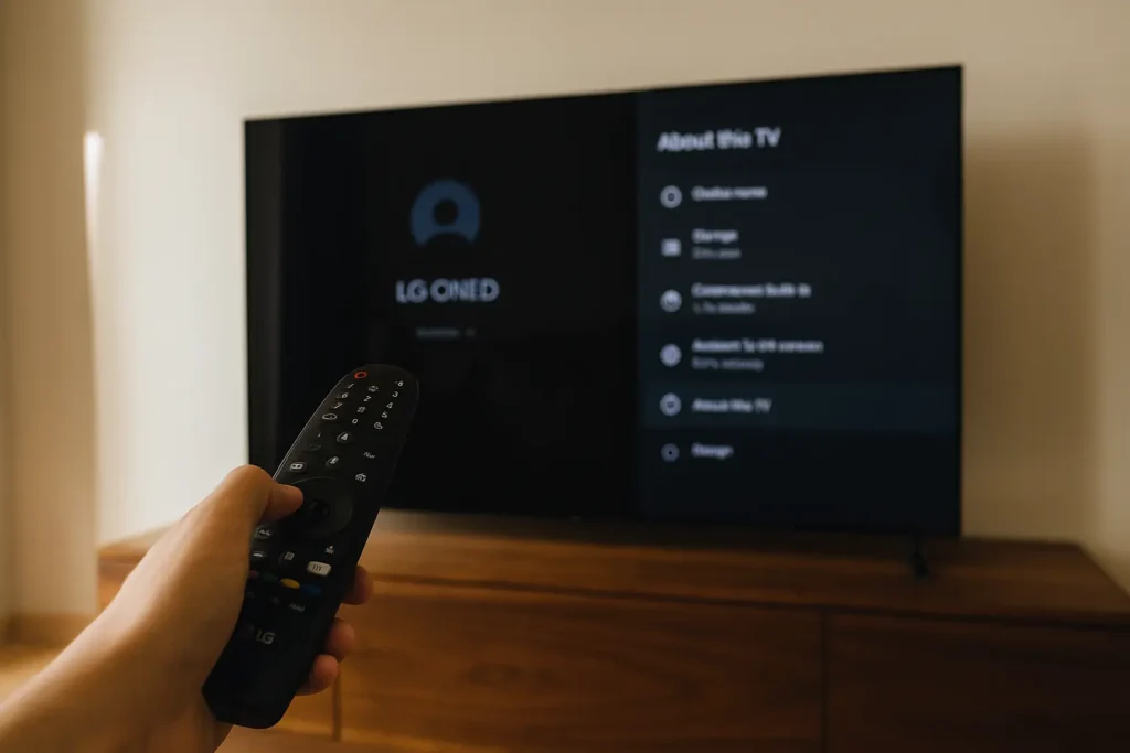 Foto real da TV LG 65 QNED 4K