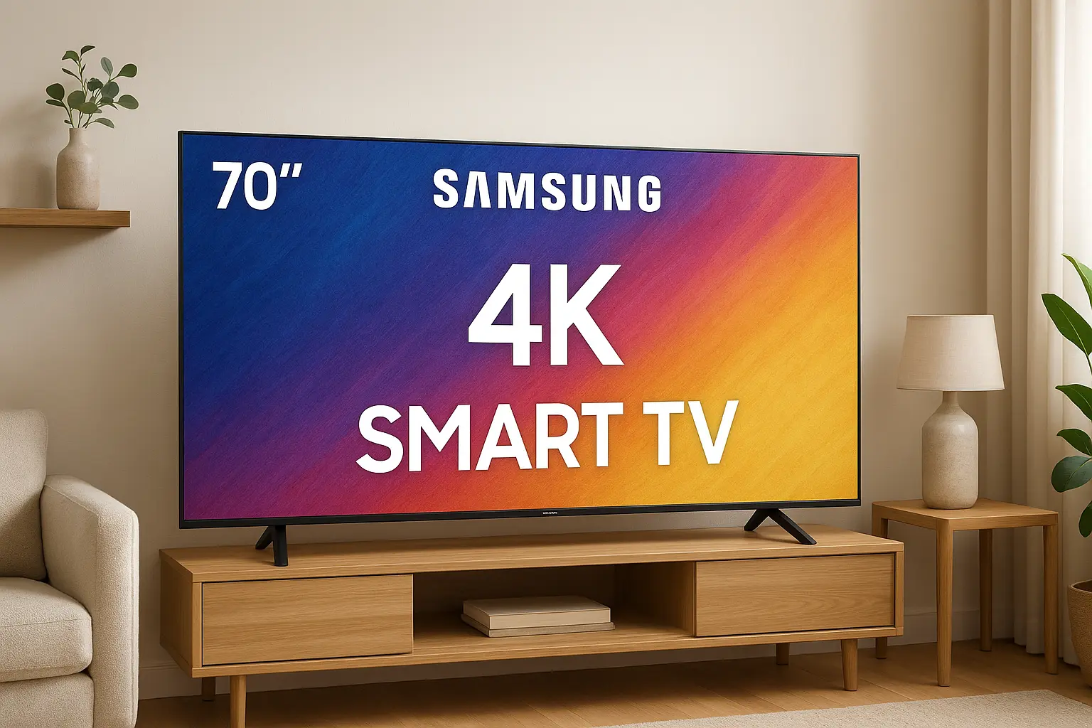 Custo-benefício: 6 smart TVs 70" 4K Samsung em 2025