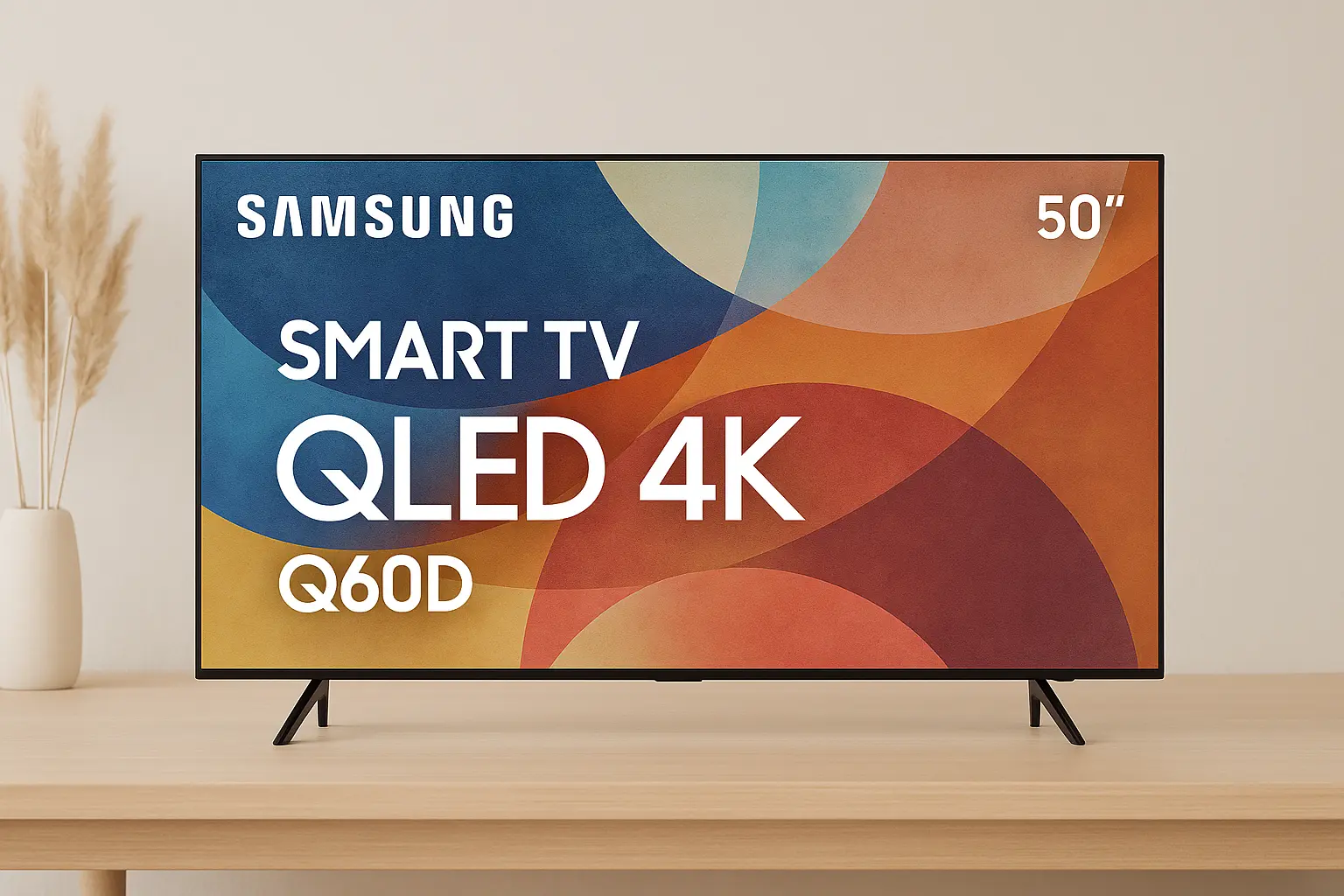 6 Samsung Smart TV 50 QLED 4K Q60D com nota máxima dos usuários