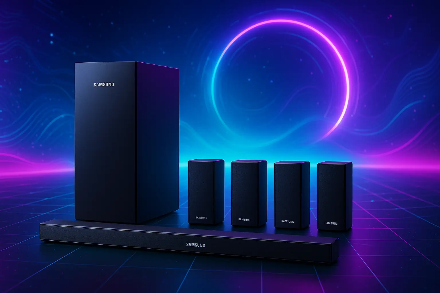 6 Samsung home theater sem fio com design premium por preço justo