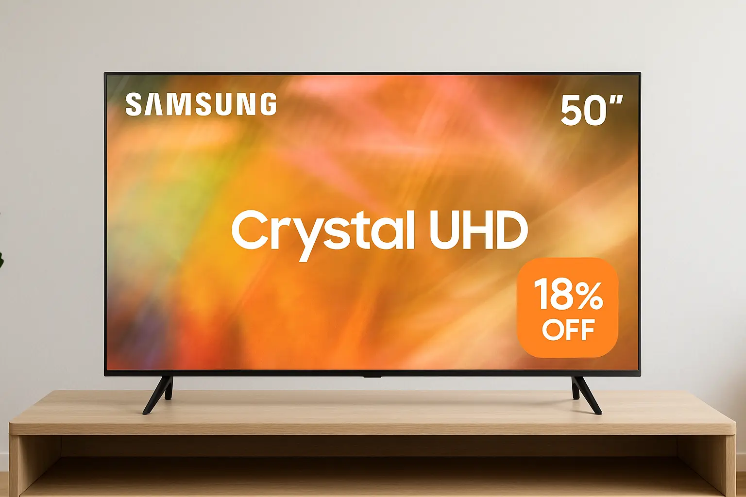 Samsung Smart TV 50" Crystal UHD 4K com 18% de desconto na Amazon