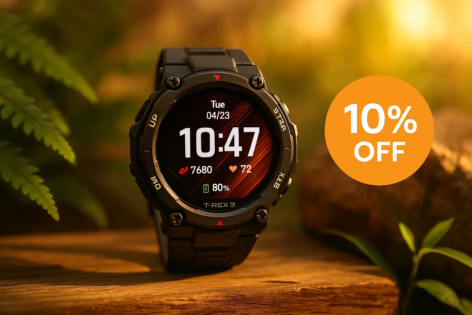 Amazfit T-Rex 3 com 10% OFF na Amazon e entrega rápida