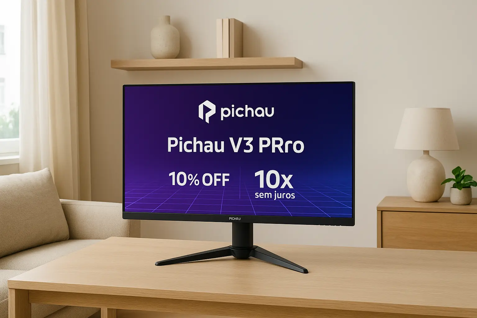 Monitor Gamer Pichau Athen V3 Pro com 10% OFF e 10x sem juros na Amazon