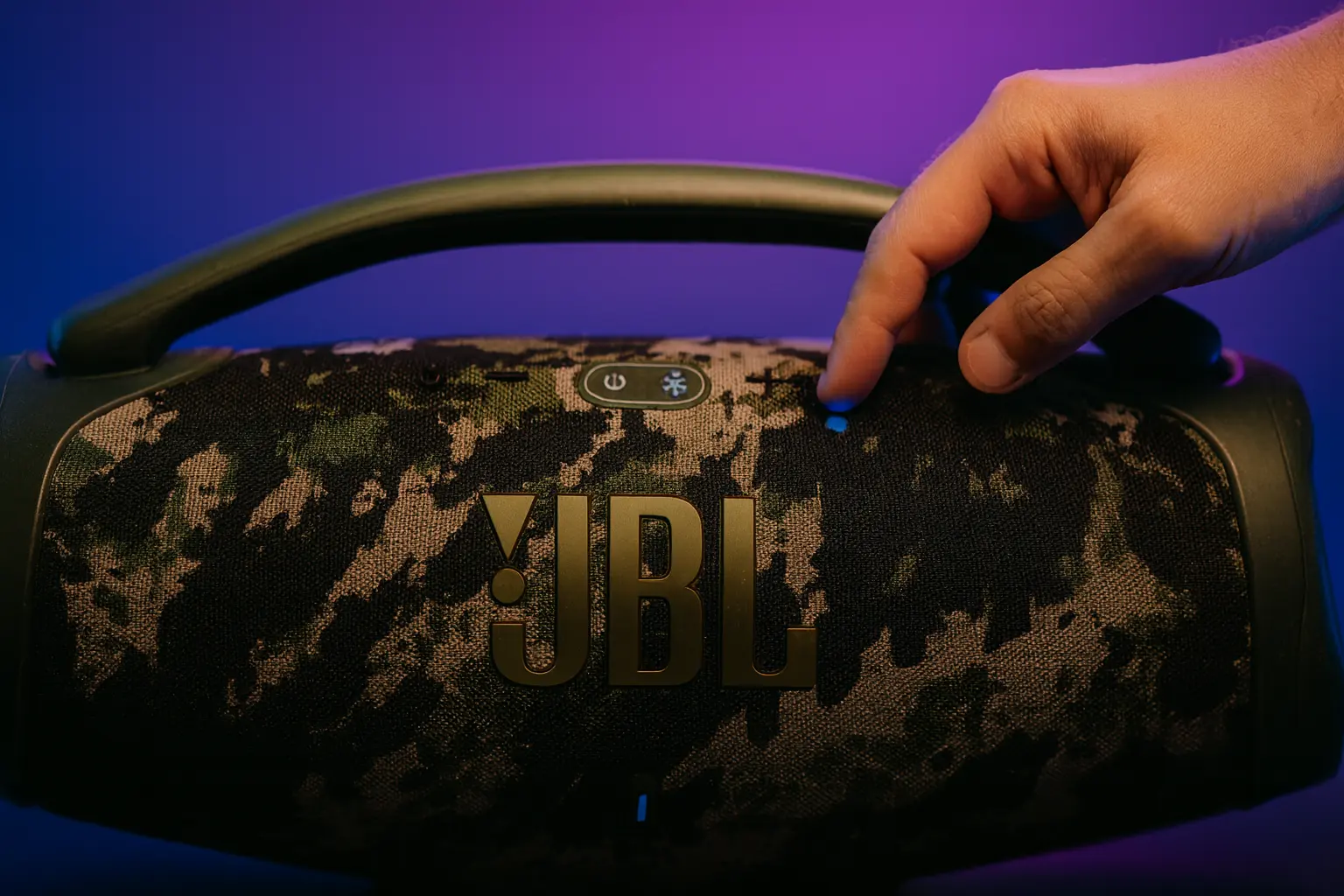 Garantia estendida: 3 Boombox 3 camuflada com suporte VIP