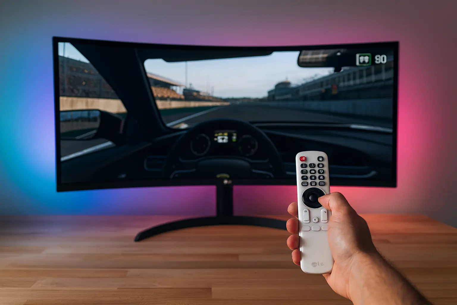 Tela ampla: 3 monitores gamer ultrawide LG de 34''