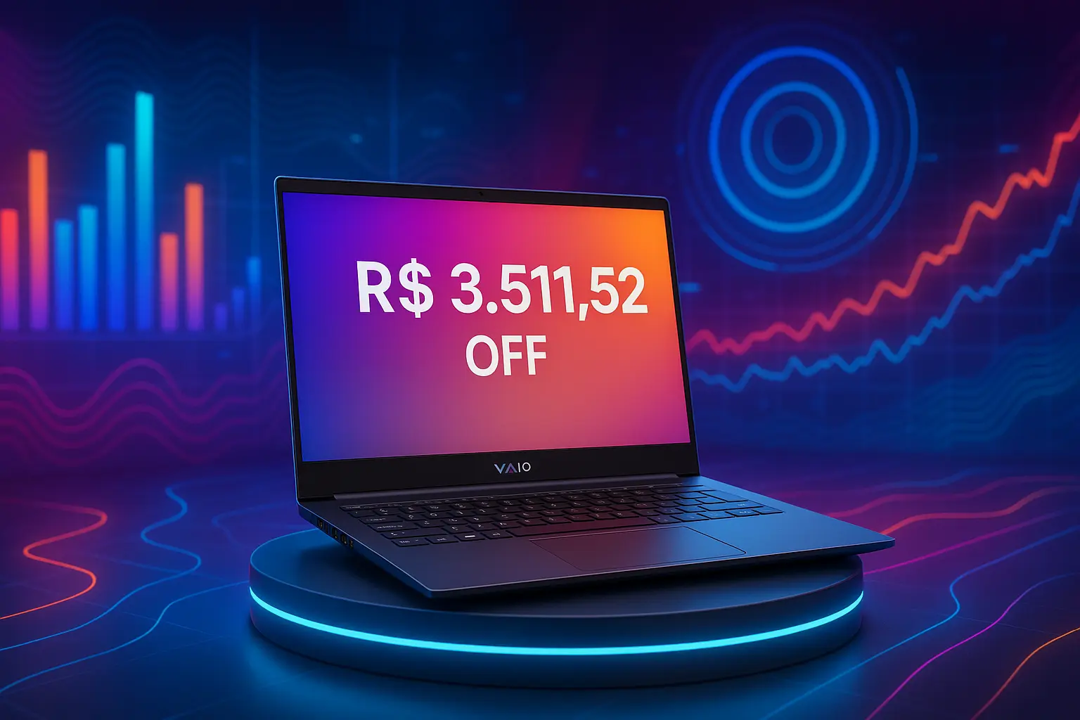 Notebook VAIO FE 16 com menor preço R$ 3.511,52 OFF
