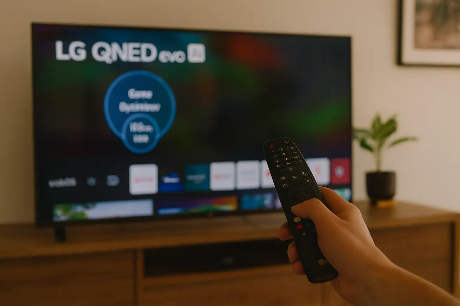 Smart TV LG AI 55" 4K QNED MiniLED α8 AI Processor 4K Gen2 webOS 25-55QNED85ASG: resultados de desempenho e consumo