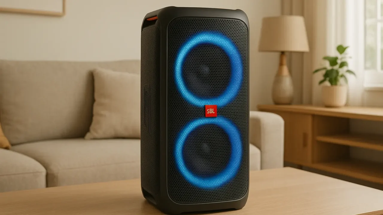 Som imersivo: 6 caixa JBL Partybox Stage 320 com áudio de qualidade