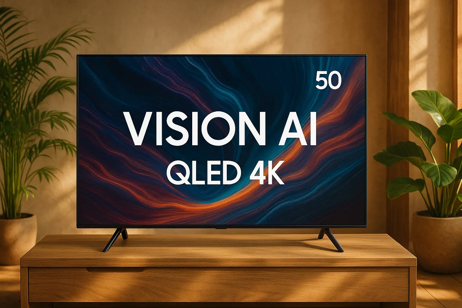 Samsung Vision AI TV 50" QLED 4K com 5% OFF na Amazon