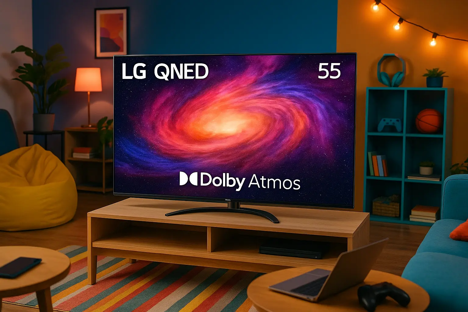 Smart TV 4K 55" LG QNED tem 10% OFF na Amazon; Dolby Atmos em destaque
