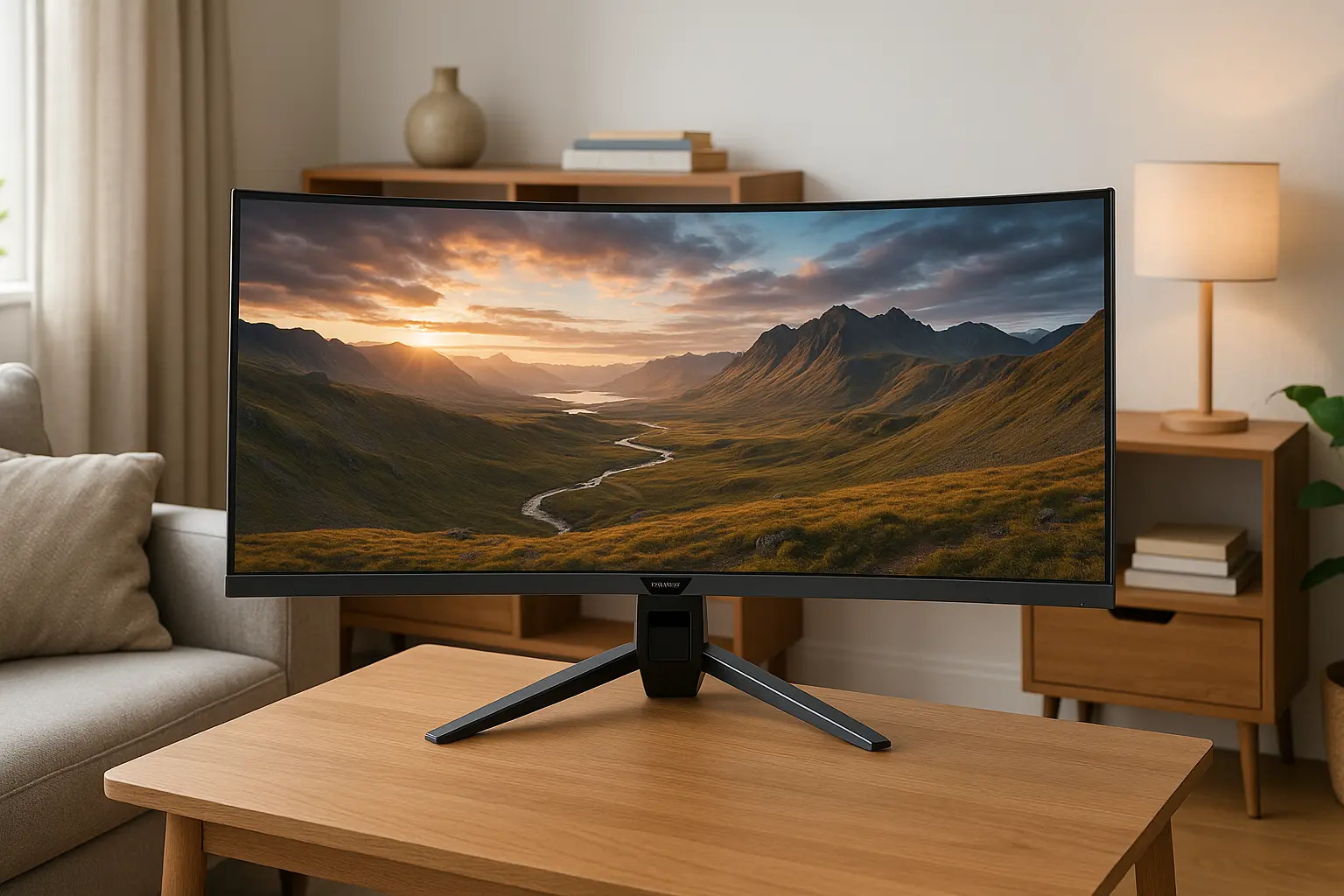 Monitor Gamer BenQ MOBIUZ EX3410R tem 8% OFF na Amazon; tela curva Ultra Wide em destaque