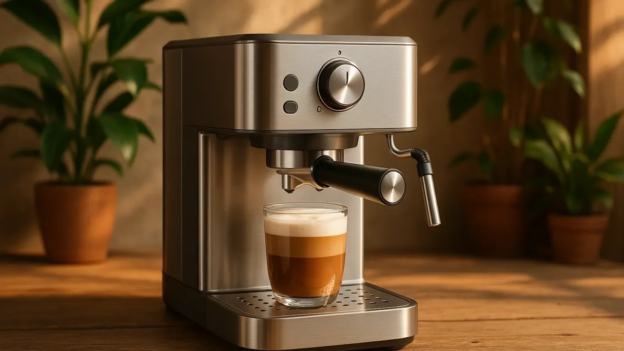 Cafeteira Espresso EOS Latte Italiana Inox na Amazon, economize