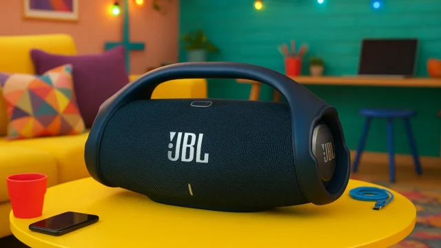 6 caixas de som Boombox prontas para viagem com bateria duradoura