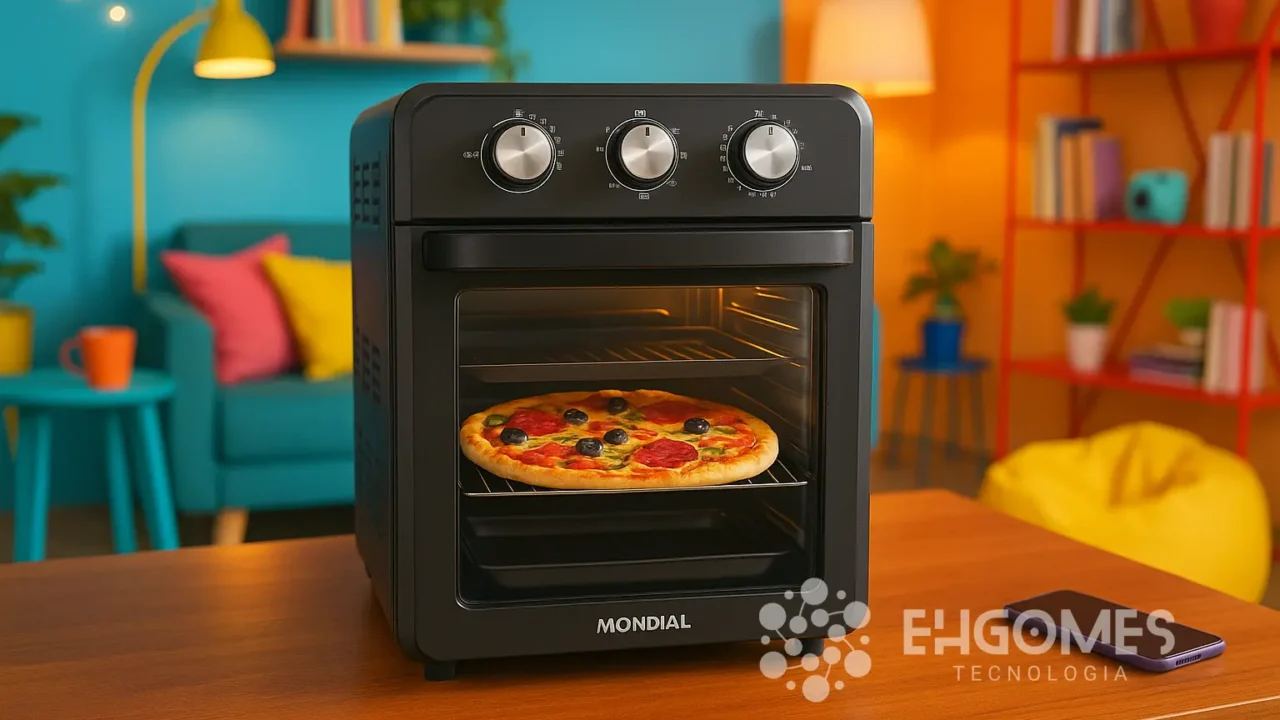 Air Fryer Forno Mondial com 13% OFF e 3 assadeiras na Amazon