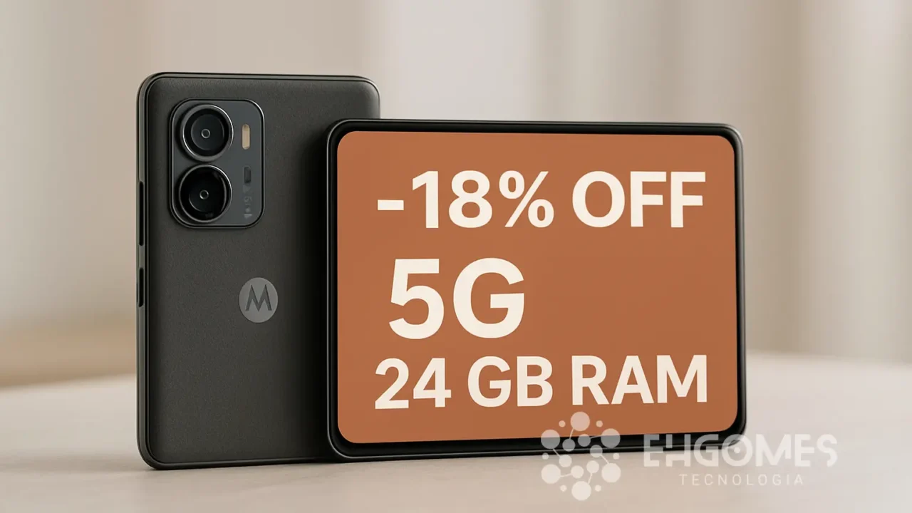 Motorola Edge 50 5G com 18% OFF e 24 GB RAM na Amazon