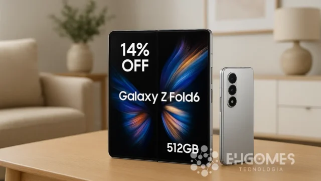 Galaxy Z Fold6 com 14% OFF e 512GB na Amazon