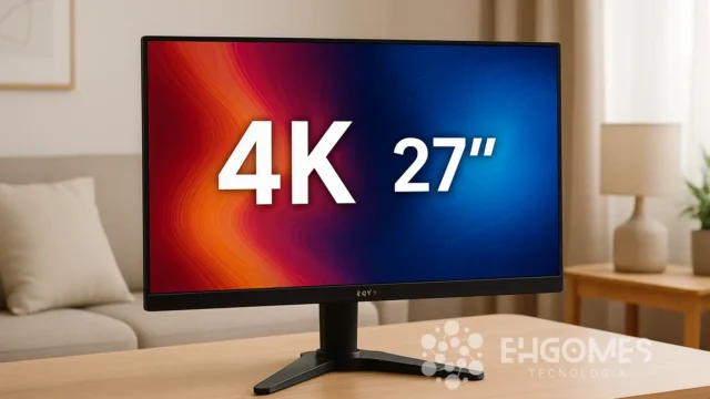 Monitor 4K 27" da PCYES com 38% OFF: menor preço verificado hoje na Amazon