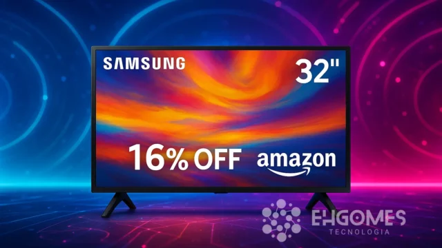 Samsung Smart TV LED 32" com 16% OFF na Amazon e entrega rápida