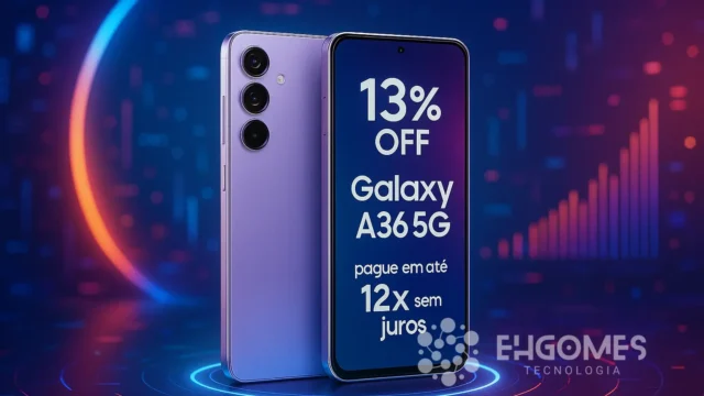 Galaxy A36 5G com 13% OFF; pague em até 12x sem juros