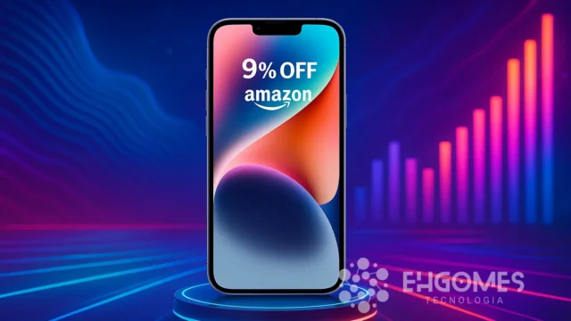iPhone 14 (256 GB) com 9% OFF na Amazon e entrega rápida