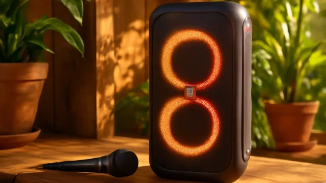 Desempenho turbinado: 6 JBL PartyBox com microfone