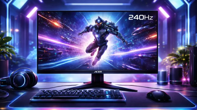 Menos de 200g: 6 Monitores Acer 240Hz ultraleves