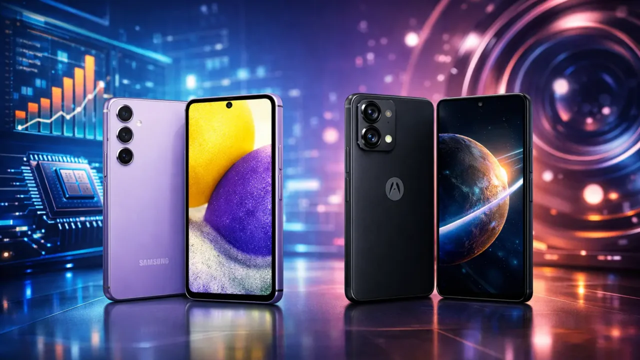 Samsung Galaxy A55 5G vs Motorola Edge 60 5G: Desempenho ou Câmera?