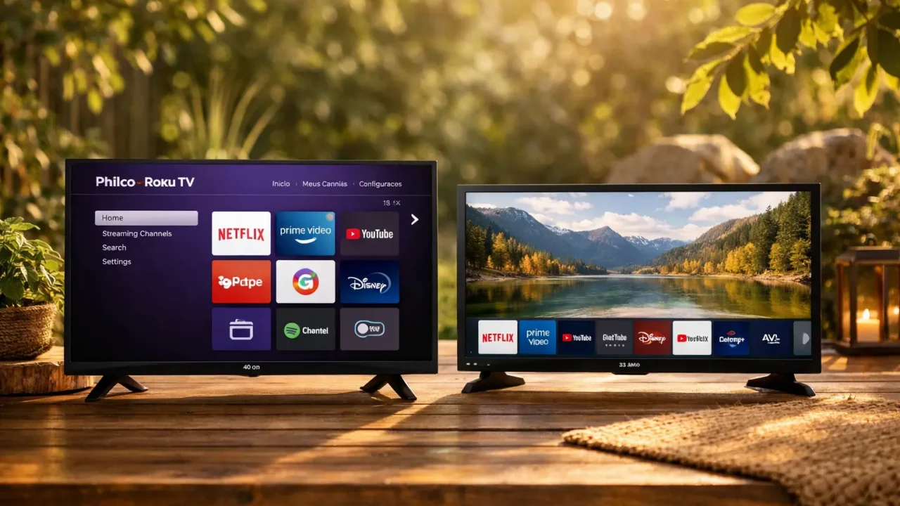Comparativo: Smart TV 40” Philco Roku TV vs Samsung UN32T4300AGXZD