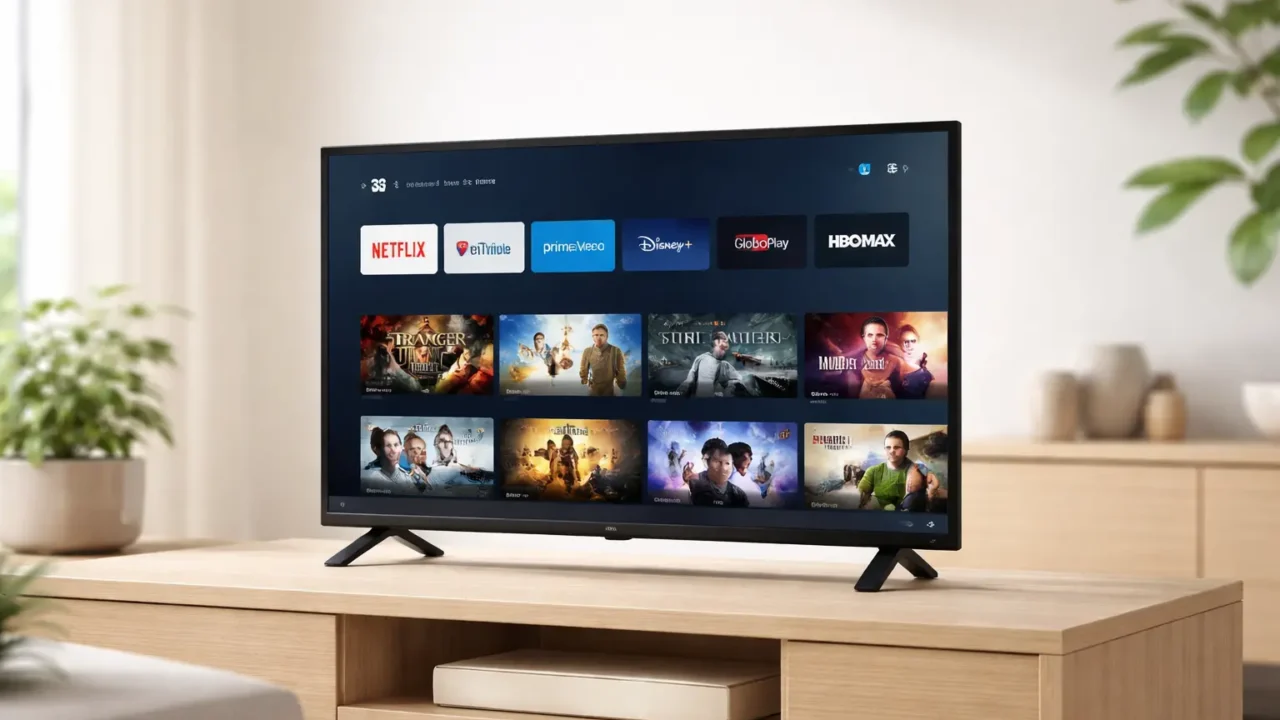 Autonomia top: 6 smart TVs 32" com resposta rápida