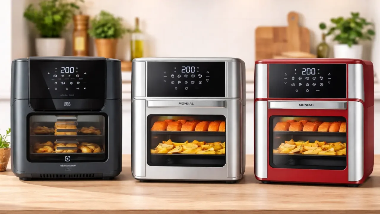 Compare 5 air fryers forno 12L com painel digital e funções úteis para ganhar espaço e praticidade, fazer porções grandes e decidir na Amazon.