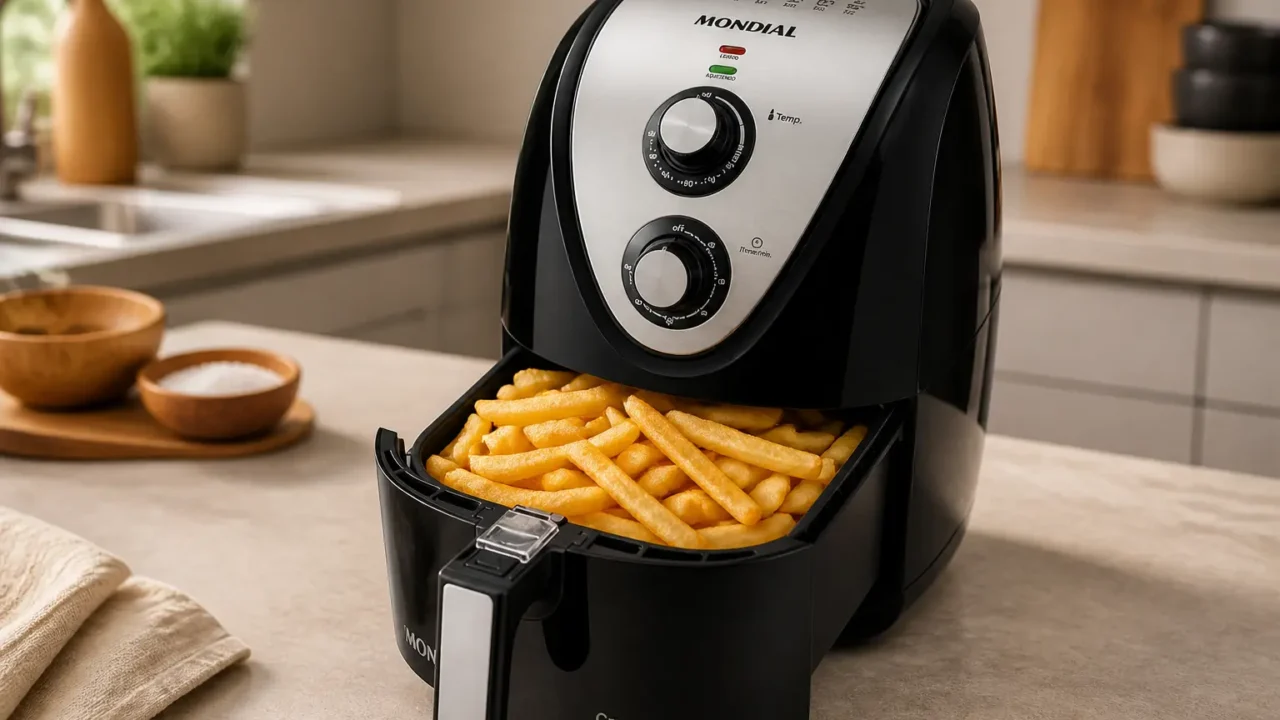 Mondial Fritadeira Sem Óleo Grand Family Inox 5L: bom para quem busca praticidade na cozinha