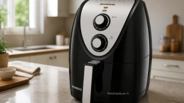 Mondial Fritadeira Sem Óleo Grand Family 5L: bom para quem tem pouco espaço?