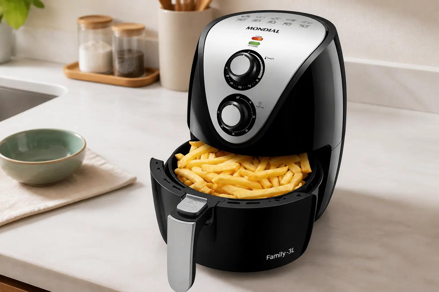 Fritadeira Sem Óleo Mondial Family AF-30: compacto e fácil de limpar, será que serve para sua cozinha?