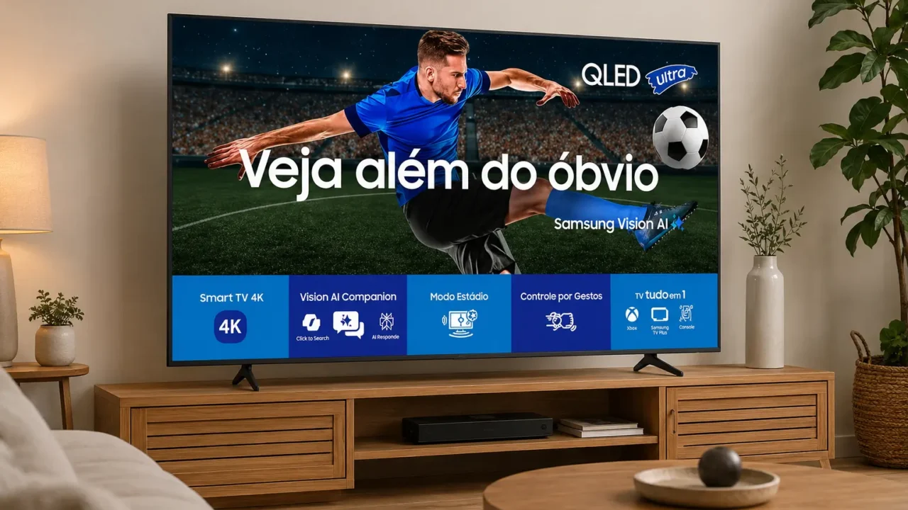 Samsung QEF1 75”: faz sentido para sala grande?
