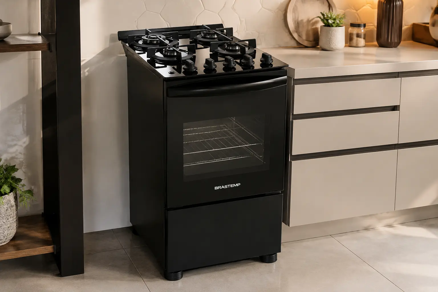 Brastemp 4 Bocas com mesa de vidro e dupla chama: cabe na cozinha compacta?