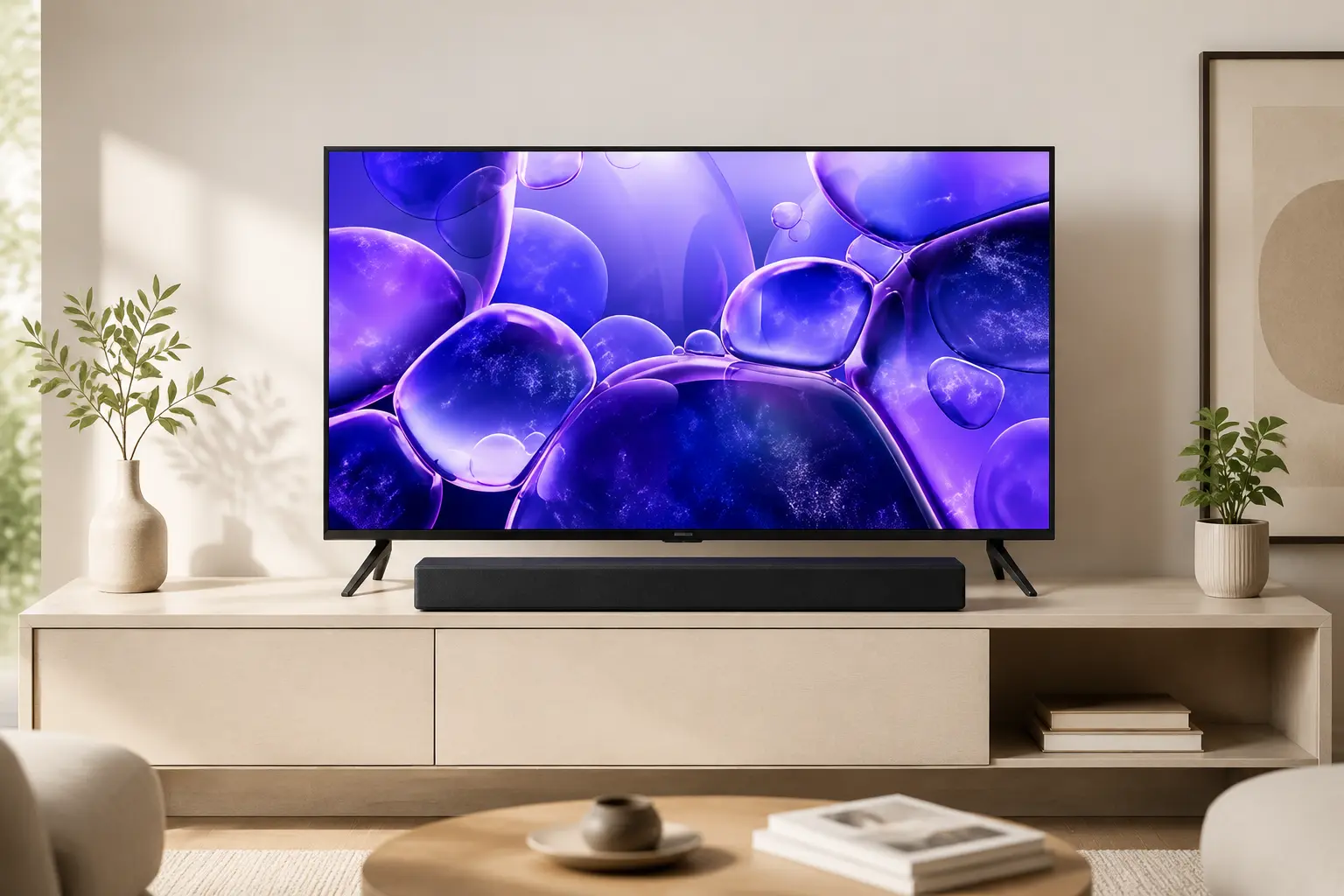 Samsung Smart TV 50” Crystal UHD 4K U8100F 2025 + Soundbar HW-B400F/ZD: para sala ou home theater?