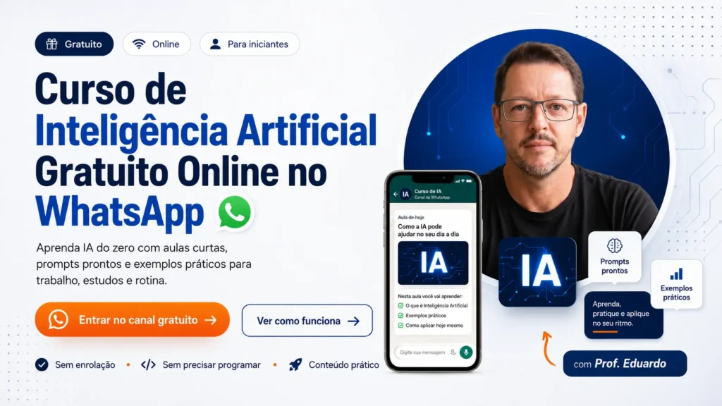 Curso de Inteligência Artificial Gratuito Online no WhatsApp