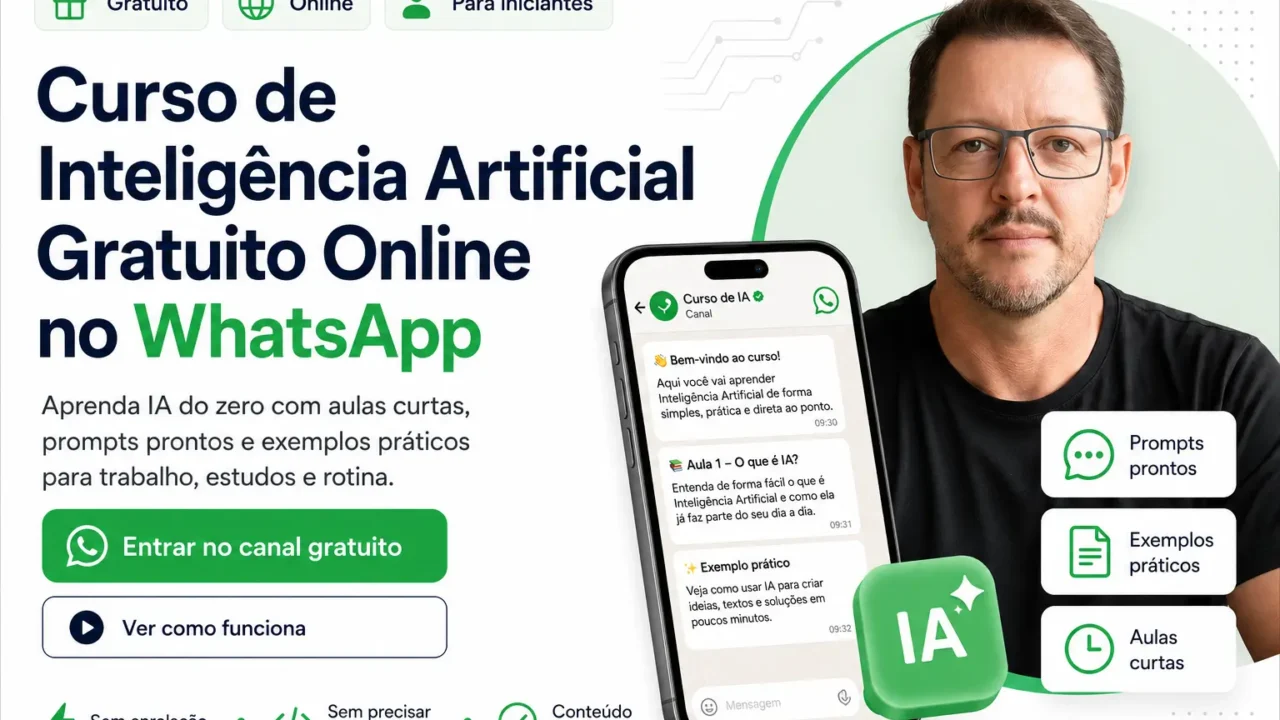 Curso de inteligência artificial online Gratuito no WhatsApp