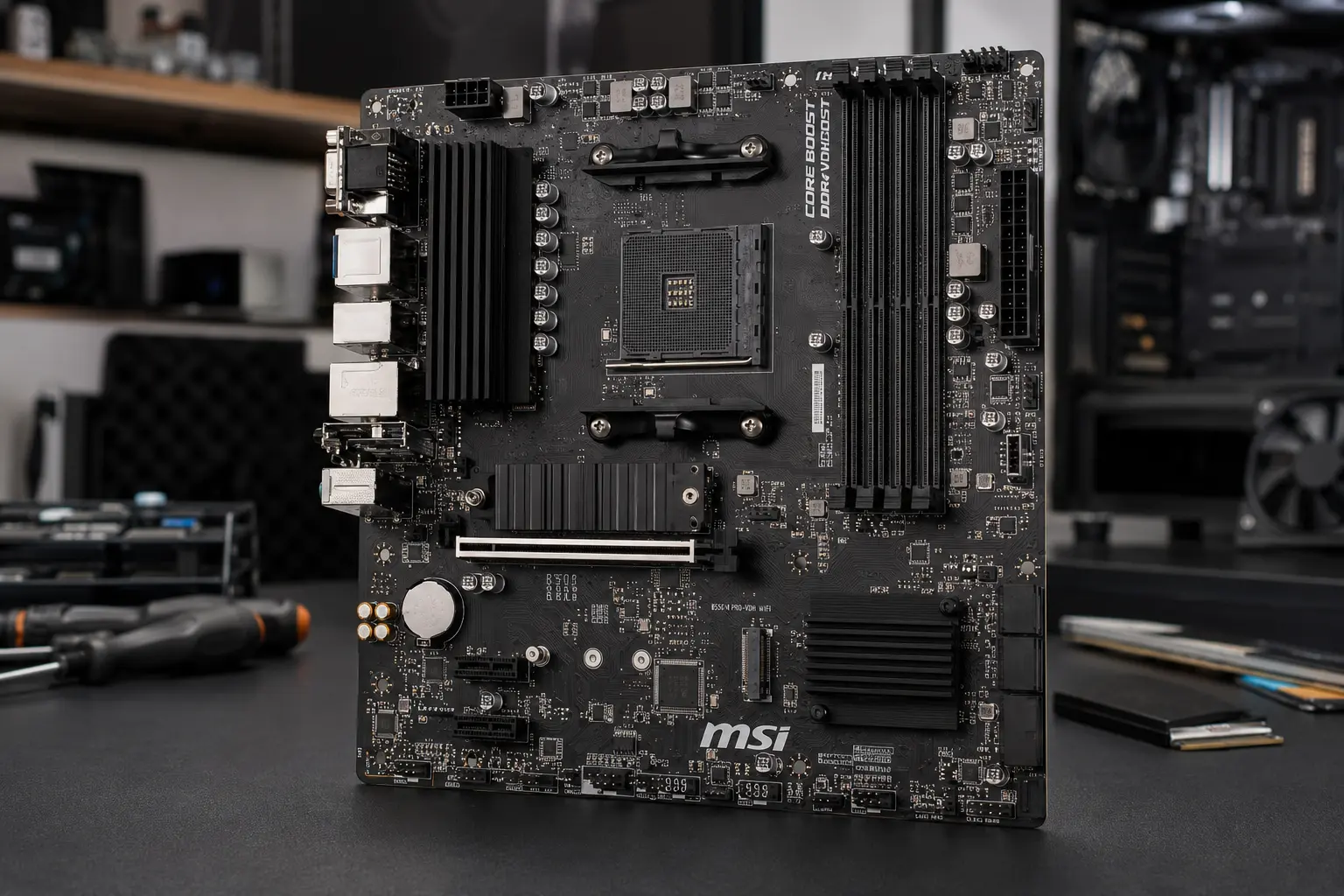 MSI B550M PRO-VDH WIFI troca longevidade por praticidade no AM4